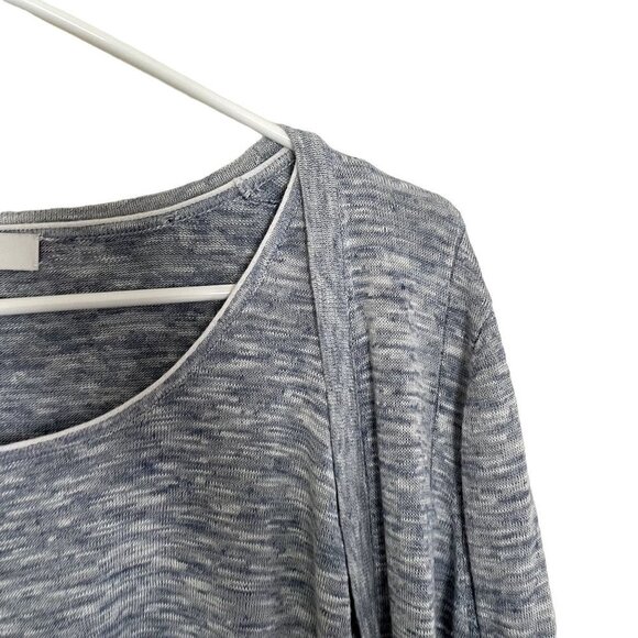 Ecetera linen double cardigan and cami crewneck blue and white knit vintage top - Picture 2 of 8